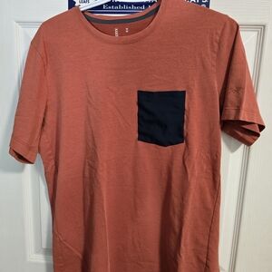 Arc'teryx Men's Orange T-Shirt with Black Pocket